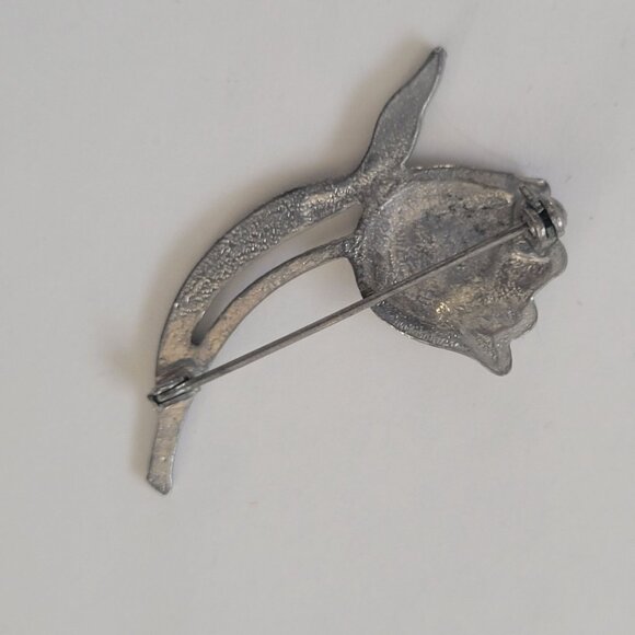 Vintage Silver Tulip Flower Brooch Pin - Picture 3 of 5